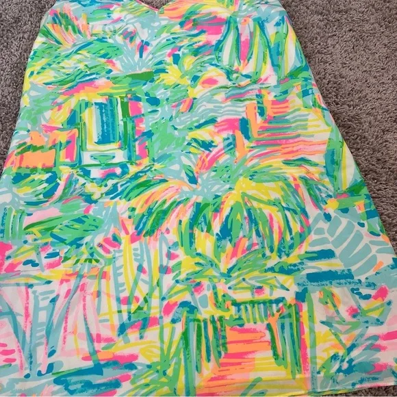 {Lilly Pulitzer} Lela Dress 100% Silk Multi Sea Salt and Sun - Picture 10 of 10